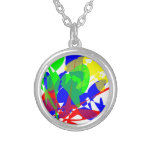 Farbkleckse abstrakt color splots abstract halsketten