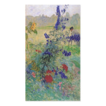 Farfar med blommor 1909 visitkort mallar