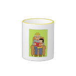 Farfar och sonson kaffe koppar