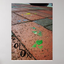 Färga splatteren på tegelsten print