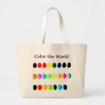 Färga världsvattenfärgerna målar toto hänger lös tote bag