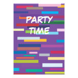 Färgad randpartyTime inbjudan