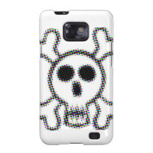 Färgaden pricker skallen och Crossbones Galaxy S2 Fodral