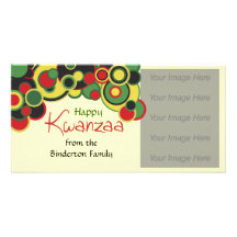 Färger av det Kwanzaa fotokortet
