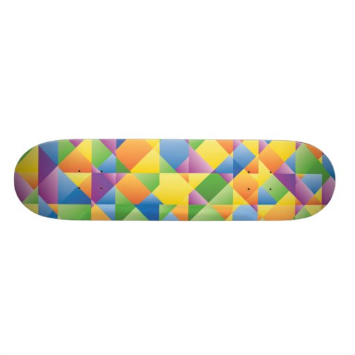 Färgglad abstrakt Retro skraj Skateboard