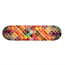 FÄRGGLAD BOHEK KVADRERAR MÖNSTERBAKGRUNDSSIFFRAN SKATEBOARD DECKS