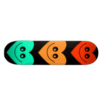 Färgglad hjärta skate boards