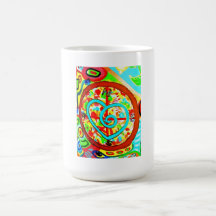 Färgglad kompass kaffe koppar