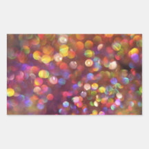 Färgglatt Bokeh mönster Rektangelformade Klistermärken