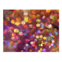 Färgglatt Bokeh mönster Vykort