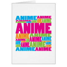 Färgrik Anime Hälsningskort