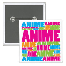 Färgrik Anime Knapp Med Nål