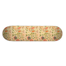 Färgrik blommaunderland skate board