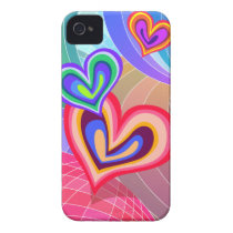 Färgrik case för iPhone 4 för hjärtakärlekmelodi