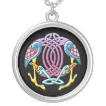 Färgrik design för Celtic fågel Personliga Halsband