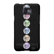 Färgrik diamant-Svart Galaxy S2 Skydd