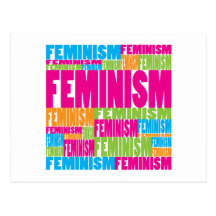Färgrik feminism vykort