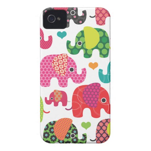 Färgrik iphone case för elefantungemönster iPhone 4 skydd