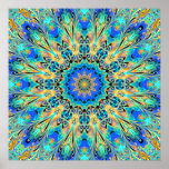 Färgrik kaleidoscopeaffisch