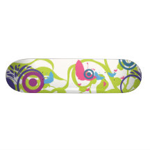 färgrik konst för vektor för vårfjärilsträdgård skateboards