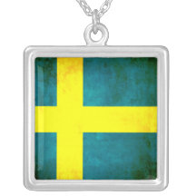 Färgrik kontrast SwedishFlag Halsband