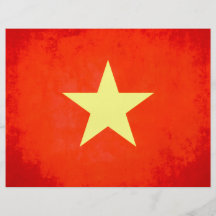 Färgrik kontrast VietnameseFlag Personliga Flygblad