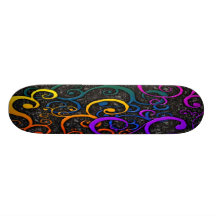 Färgrik krusidullmönsterSkateboard