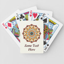 Färgrik mandala som leker kort kortlek