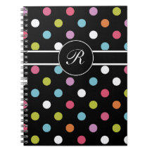 Färgrik Monogramanteckningsbokjournal