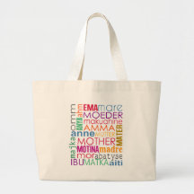 Färgrik mor i många språk tote bags