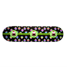 Färgrik muffinkaos anpassad skate board