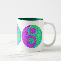 Färgrik mugg för kaffe för Yin Yang designZen