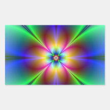 Färgrik neondaisy klistermärke