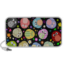 Färgrik owls- och blommadesign iphone speakers