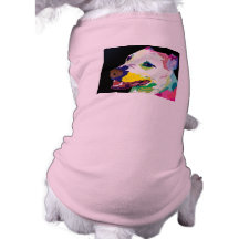 Färgrik Pitbull vovvetröja - översittarekläder Hund Tee Shirt