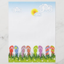 Färgrik sommarflinflip flops som är rolig i solträ custom flyer