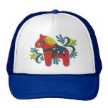 Färgrik svensk Dala häst Baseball Hat