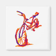 Färgrika cykeldesigner kylskåpmagneter