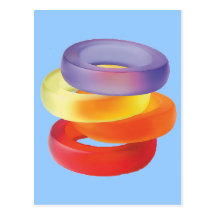 Färgrika Gelarmband Vykort