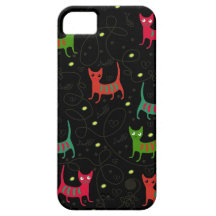 Färgrika gulliga katter & iphone case för fiskbenm iPhone 5 cases