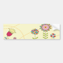 färgrika sommarblommor bildekaler