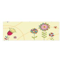 färgrika sommarblommor visitkort