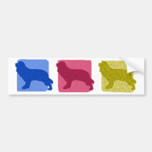 Färgrika stolt SpanielSilhouettes för kung Charles Bildekal