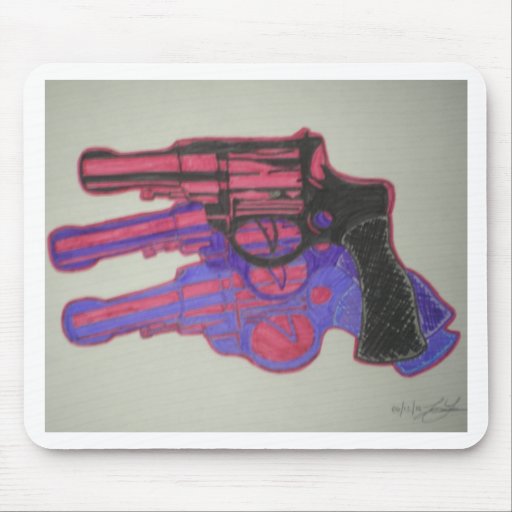 Färgrika vapen - Warhol stil Mus Mattor