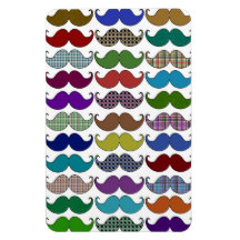 Färgrikt mustaschmönster magneter