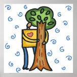 Färgrikt tree hugger print