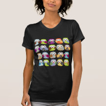 Färgrikt ugglamönster tshirts