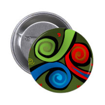 Färgrikt uttryck för abstrakt stam- design pins
