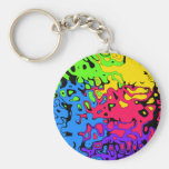 Färgstänk Keychain Nyckel Ringar