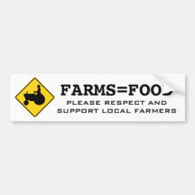 Farms=Food respekt- och servicebönder Bildekal